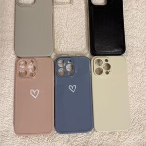 Stylish Multi-Color Heart Phone Cases for Iphone 14 pro max